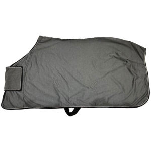 Manta Impermeable Gris para Caballo, con 2 Cierres Frontales en el Pecho y 2 Correas para las Patas, Tejido Resistente de Poliéster Ripstop, Ajuste Cómodo - Product Image 1