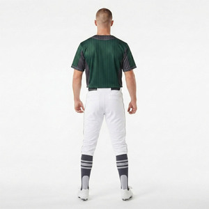 Uniforme de Béisbol con Diseño de Rayas, Pantalones Cortos Sublimados, Jersey Transpirable con Cuello Frontal Impreso, Ropa Deportiva para Equipos - Product Image 2