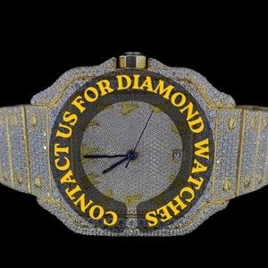 Reloj de Hombre de Alta Gama con Esfera Cuadrada de 41 mm Chapada en Oro, Diseño Único con Números Árabes, Estilo Hip Hop, Colección de Marca - Product Image 1