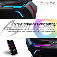 Kit d'éclairage arrière pour moto AJLIGHT DESIGN NMAX V3 Turbo RGB LED à 4 lentilles avec clignotants, éclairage de moto, modernisation personnalisée, garantie 12 mois