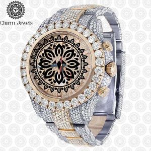 Charm_Jewells Luxury Unisex Watch Stainless Steel Bracelet Round Dial Analog Quartz Movement 42mm <b>Chronograph</b> Fashion Jewelry - Product Image 2