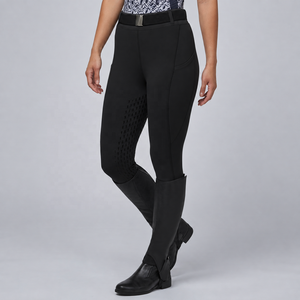 Pantalones de equitación de invierno para mujer TESSUTO, estampados, con forro polar, cintura alta, elásticos en cuatro direcciones, sin costuras, asiento completo de silicona - Product Image 1