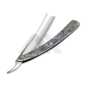 Premium <b>Straight</b> <b>Razor</b> with First Layer Cowhide Strop Stainless Steel <b>Straight</b> Edge Barber <b>Razor</b> for Men Professional Home - Product Image 1