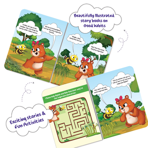 Libro de la Serie para Aprendizaje Temprano de Biplob, Libro 10: Bala el Oso, el que Amaba las Verduras, Libro de Rompecabezas con Audio sobre Buenos Hábitos - Product Image 1