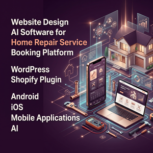 Software de IA para Diseño de Sitios Web, Plataforma de Reserva de Servicios de Reparación del Hogar, Plugin para WordPress y Shopify, Aplicaciones Móviles para Android e iOS con IA - Product Image 1