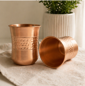 SwamiG TradeX Gobelet de luxe en cuivre martelé – Anti-fuite, réutilisable, grande capacité, portable, finition mate, compatible lave-vaisselle, pour mariage et bureau - Product Image 2