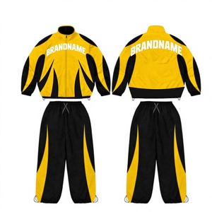 Conjunto Deportivo para Hombre de Alta Calidad, Chaqueta y Pantalones Impermeables y Cortavientos de Poliéster, con Cierre, de Secado Rápido y Ecológico - Product Image 1
