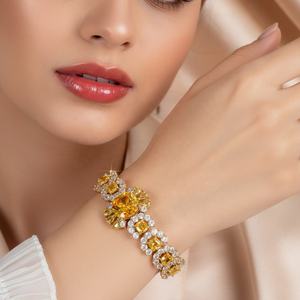 Bracelet à breloques en moissanite plaqué argent 925 AMBER JEWELS, taille baguette, sertissage en canal, géométrique, minimaliste, unisexe, pour usage quotidien - Product Image 3