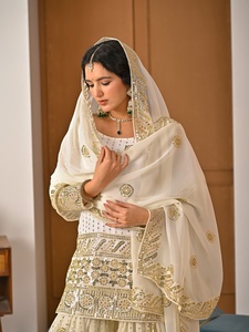 New Designer Party Wear Look <b>Kurta</b> Sharara & Dupatta Set – Latest Elegant Ethnic Outfit for <b>Women</b> Wedding and Festive Wear - Product Image 3