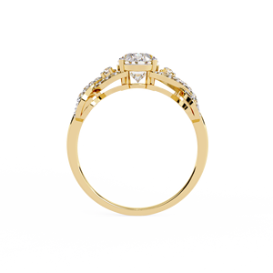 Anillo de Compromiso con Diamante Ovalado de 1.5 Quilates Cultivado en Laboratorio, Diseño Exclusivo, Oro de 14K, Certificado IGI, Diamante VS DEF para Aniversario o Boda - Product Image 5