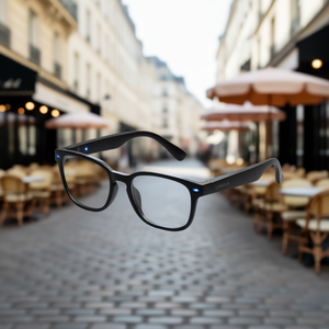 Square <b>Frame</b> Sunglasses Women Retro Thick <b>Frame</b> UV400 Protection PC Lenses Black <b>Frame</b> Parisian Chic Collection - Product Image 2