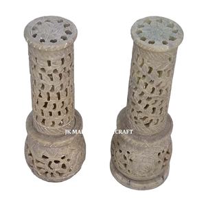 ขวดธูปแกะสลักจากหินสบู่ธรรมชาติสำหรับกลิ่นหอมของบ้านและวัด - Product Image 4