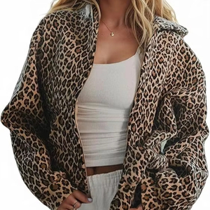 Sudadera con Capucha Oversize con Estampado de Leopardo para Mujer - Tops de Camuflaje con Bordado Y2K, 100% Algodón Felpa con Bolsillo - Product Image 5