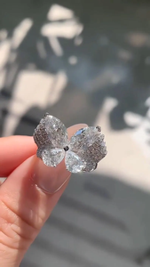 Anillo de Mariposa con Diamante Cultivado en Laboratorio de 3CT, Chapado en Oro Blanco de 14K, Joyería Nupcial Hiphop, Elegante Regalo para Mujer - Product Image 2