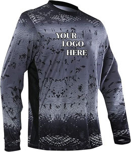 Camiseta de Pesca para Hombre de Manga Larga, 100% Poliéster, con Logotipo Personalizado, de Secado Rápido, Transpirable, Resistente al Viento y al Agua, Tallas Grandes, Venta al Por Mayor - Product Image 5