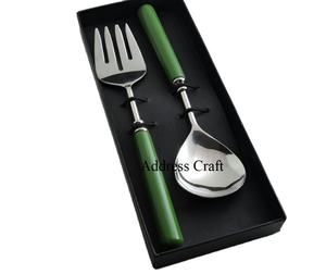 ชุดสลัดสเตนเลสมีด้ามจับทำจากเรซินสำหรับใช้ในบ้านโรงแรมและห้องครัวชุดเครื่องใช้บนโต๊ะอาหารที่จำเป็นสำหรับ18/10 - Product Image 1