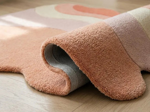 Tapis moderne abstrait à poils longs, forme ondulée, tissé à la main, doux et moelleux, antidérapant, pour salon, chambre à coucher, chambre d'enfant, décoration - Product Image 2