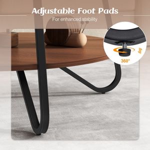 Tavolino rotondo con struttura in metallo resistente in stile moderno - Product Image 6