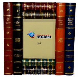 Marco de fotos tipo libro con aspecto de cuero - Product Image 1