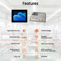 PC Panel Industri Desain Ramping Layar Sentuh dengan Sistem Operasi Android Terpasang untuk Kios Tiket