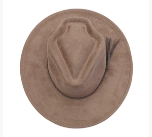 Nouveaux chapeaux Fedora en daim à large bord, style décontracté d'hiver, avec motif flèche et couronne, chapeaux de soleil basiques à visière plate - Product Image 2