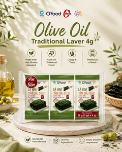 Olive Oil Traditional Laver Roasted <b>Seaweed</b> Sheets 4g Wholesale O'food | Korean Traditional Laver | Ready-to-Eat - Product Image 5