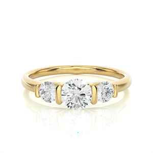 แหวนเพชรแล็บโกรว์ 18K ทองคำ 0.88 กะรัต ทรงกลม สไตล์คลาสสิก แหวนหมั้นประดับเพชรด้านข้าง ขายส่งเครื่องประดับส่งออก - Product Image 5