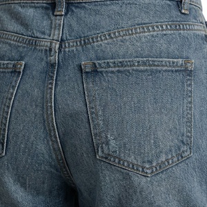 Shorts de Mezclilla Modernos para Mujer, Cintura Alta, Holgados, Transpirables, Estilo Urbano, Casuales de Verano, Tela Elástica, Color Personalizado - Product Image 5