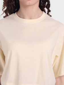 Camisetas Cortas Extra Grandes de Algodón 100% Ecológico para Mujer, Diseño Personalizado, Manga Corta, Hombros Caídos, Corte Holgado - Product Image 6