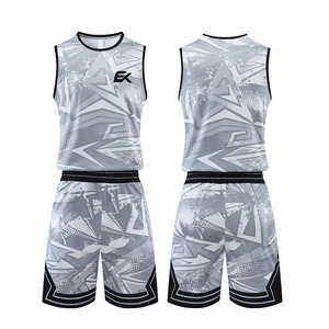 Conjunto de Camiseta de Baloncesto Sublimada Personalizada, Camiseta sin Mangas con Pantalones Cortos, Estampado Geométrico, Absorbe la Humedad, Ajuste Atlético, Unisex para Adultos - Product Image 1