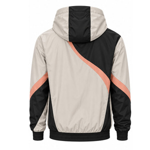 Windbreaker <b>Jacket</b> for <b>Men</b> Water Resistant <b>Lightweight</b> Outdoor Sports Full Zip Hooded Activewear Custom OEM ODM OEM Manufacturer - Product Image 2