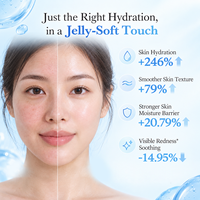 Crème gel premium à l'acide hyaluronique et à l'ectoïne 50 ml, anti-rides, hydratation intense, soin du visage, crème gelée pour peaux sèches