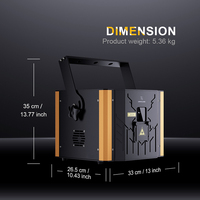 Lumière laser d'animation RGB professionnelle 6W, éclairage de scène pleine couleur avec ILDA pour DJ, discothèque, mariage, spectacle