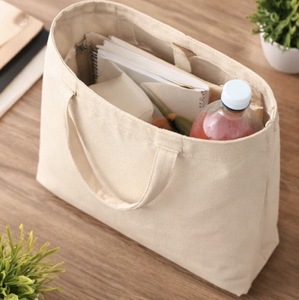 High Quality Custom Color Logo Printed Gusseted Cotton Shopping <b>Bags</b> 100% Cotton Shoulder Handle Gusseted <b>Bag</b> - Product Image 5