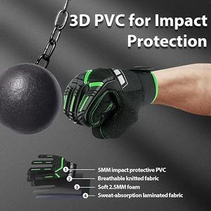 Gants de sécurité de travail en cuir de vachette grainé TPR imperméables - Product Image 3