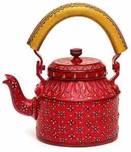 Bouilloire à thé en cuivre gravée motif floral, pot à café et à eau fait main, théière pour cuisine, restaurant, usage domestique et options cadeaux - Product Image 4