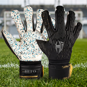 Customized Front Palm Quartz Latex Soccer Goalkeeper <b>Gloves</b> For Professional Backhand Rubber Inject Hybrid Cut Wholesale - Product Image 3