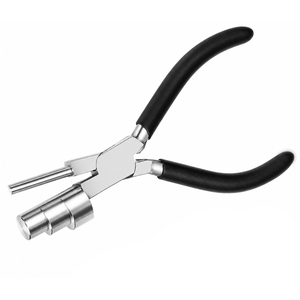 Pince à boucler professionnelle noire 13mm 16mm 20mm multi-barils en acier inoxydable pour la fabrication de bijoux et la formation de boucles de fil DIY - Product Image 5