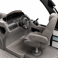 Bateau ponton familial en fibre de verre de 16 pieds avec moteur hors-bord de 90 CV, coque en EVA, design démontable, largeur de 8 pieds, certifié CE