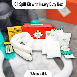 Kit de Respuesta a Derrames de Petróleo de 45 Litros con Contenedor de Alta Resistencia, Almohadillas y Calcetines Absorbentes Solo para Petróleo, para Uso Industrial, Marino y en Talleres - Product Image 2