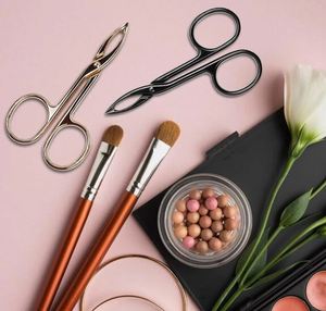 Pince à épiler pour femmes, 3 pièces, pince à épiler pour sourcils avec manche en forme de ciseaux, argent, noir et or rose, tête droite, pour enlever les poils - Product Image 4