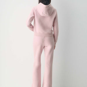 Survêtement rose pour homme, coupe ajustée, avec sweat à capuche et pantalon de survêtement à bascules, taille côtelée, personnalisable - Product Image 6