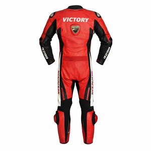 Traje de Motociclismo de Cuero Personalizado con Logotipo para Hombre, Conjunto de Chaqueta y Pantalones de Motociclismo de 1 Pieza, Protección con Armadura CE, Traje de Moto OEM ODM - Product Image 2