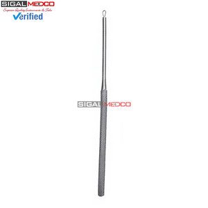 Curette auriculaire à boucle 6,5 pouces en acier inoxydable, outil de nettoyage de cérumen réutilisable, instrument de nettoyage d'oreilles double extrémité - Product Image 5