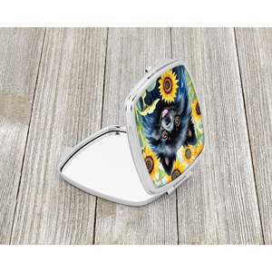 Pomarian girasoles compacto viaje maquillaje espejo plegable diseño de mano regalo para mujeres y niñas - Product Image 2