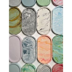 Oval and Round Resin <b>Decorative</b> Trays for Stylish Coffee Table Displays - Product Image 4