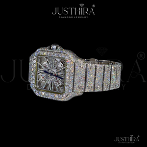 นาฬิกาผู้ชายสไตล์ฮิปฮอปสุดหรู คุณภาพพรีเมียม ประดับเพชรโมอิสซาไนต์ ฝังเพชรแบบ VVS ด้วยมือ พร้อมราคาที่ดีที่สุด - Product Image 3