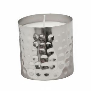 Vente en gros de petits pots à bougies ronds en métal martelé argenté, style moderne pour la décoration intérieure, porte-bougies votives et à tealight, en promotion - Product Image 3