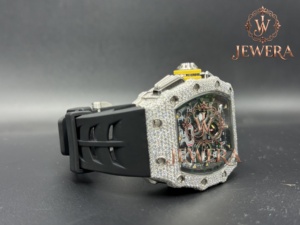 High on Demand Mossinate Luxury Rubber Diamond <b>Watch</b> Premium Timepiece with Genuine Diamonds <b>for</b> Men and Women - Product Image 3