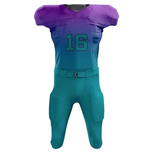 Adults Plus Size Breathable Lightweight 100% Polyester Padded Custom Uniform Full Sublimation <b>Compression</b> American Football Set - Product Image 5